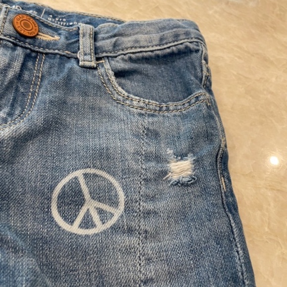 Baby Gap Distressed and Printed Girlfriend Jeans, Size 4 years - Picture 3 of 6